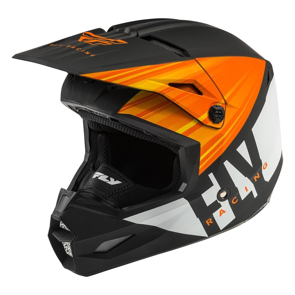 Шлем (кроссовый) FLY RACING KINETIC K220 ECE оранжевый/черный/белый матовый (2020)