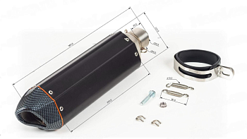 Глушитель Akrapovic replica L-385 d-35/51 Black